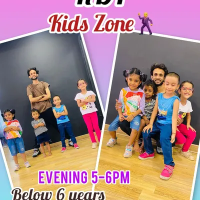 All the details for our Kids Zone classes for children below 6 years. These evening batches run on Mondays, Wednesdays, and Fridays from 5-6 PM with our energetic choreographer, Akshay.