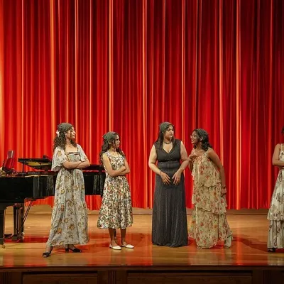 A core memory from my graduation concert, performing a classical piece with my girls. This shows the collaborative and theatrical side of my classical music training.