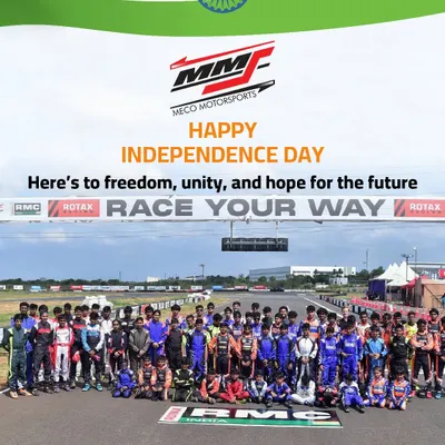 On Independence Day, we celebrate the spirit of freedom and the passion that drives Indian motorsport forward. This is a group photo of our racers, the future of the sport in our nation.