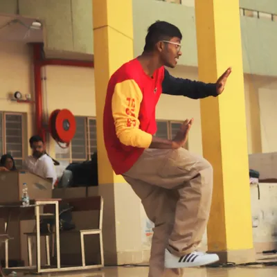A candid shot from a dance workshop I conducted at Bangalore Institute of Technology. I love sharing my knowledge and passion for hip-hop with enthusiastic students.
