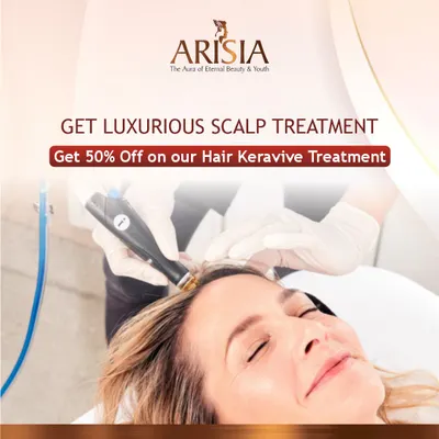 Healthy hair starts with a healthy scalp. Our Hair Keravive treatment is a luxurious scalp facial that deeply cleanses, exfoliates, and hydrates the scalp to promote fuller, healthier-looking hair.