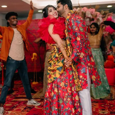 Capturing the pure happiness of a couple during their Sangeeth dance. My team ensures the music, lighting, and atmosphere are perfect for creating these beautiful memories.