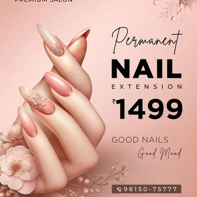 Good nails are always a good mood. Take advantage of my special offer on permanent nail extensions to get the length and style you've always wanted.