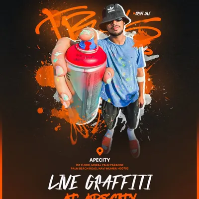A poster from a live graffiti event I did at Ape City. I love painting in front of a crowd and sharing the energy of creation.