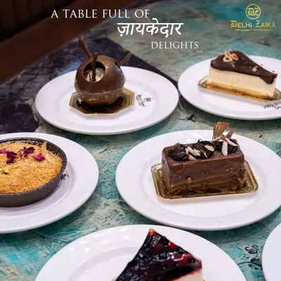 A table full of 'zaikedaar' delights. Our dessert selection at the Jogeshwari outlet is a sweet tooth's dream.