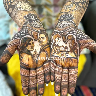 Your love story, drawn in henna. I specialize in creating detailed couple portraits that turn your hands into a beautiful canvas of your most cherished memories.