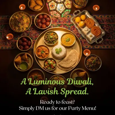 A luminous Diwali deserves a lavish spread. Our special party menu is designed to be festive, flavorful, and balanced, so you can enjoy the season without the guilt.