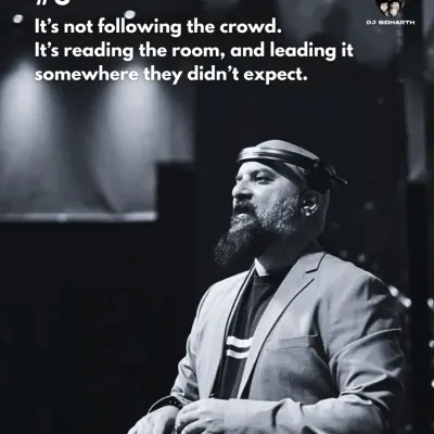 A good DJ doesn't just follow the crowd. They read the room and lead it somewhere unexpected. It's about pulling everyone into the same heartbeat.