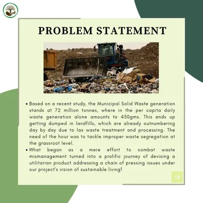 We started with a problem: municipal solid waste overwhelming our landfills. This infographic explains the scale of the issue and how it inspired us to tackle waste mismanagement at the grassroots level with a useful, sustainable product.