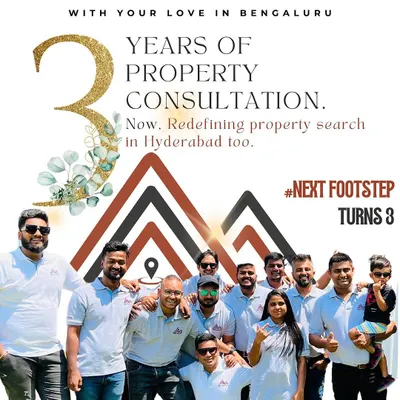 This graphic marks our three year anniversary in Bangalore property consultation. We are a dedicated team that is proud of the work we do and the clients we serve.