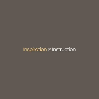Inspiration is not the same as instruction. While social media can inspire, true learning requires qualified guidance.