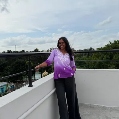 My dad is not just my dance partner, but a pretty good photographer too! A happy, relaxed moment captured by him on our terrace.