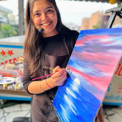 Just popping in to say hi! I love hosting art workshops because I get to share my passion and see the creativity of others come to life.