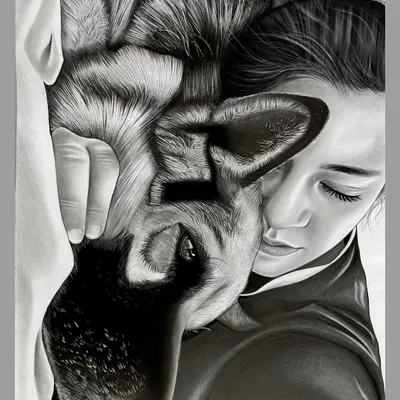 This custom charcoal sketch captures the pure, unspoken love between a girl and her best friend. I focus on bringing out the emotion in these moments, creating a timeless A4 portrait to honor your furry family members.