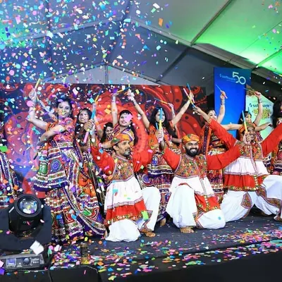 A colorful and energetic Garba performance I choreographed for a corporate event. We brought the festival spirit to the stage with traditional moves and lots of confetti.