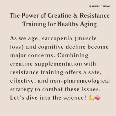 As we age, muscle loss (sarcopenia) and cognitive decline are major concerns. Combining creatine supplementation with resistance training is a safe, effective, and science-backed strategy to combat both. Let's dive into the science.