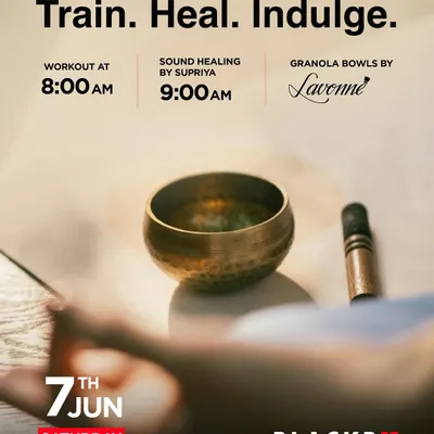 One session, three experiences. We host special events that combine training, healing, and indulgence, like this morning of a workout, sound healing, and nourishing food.