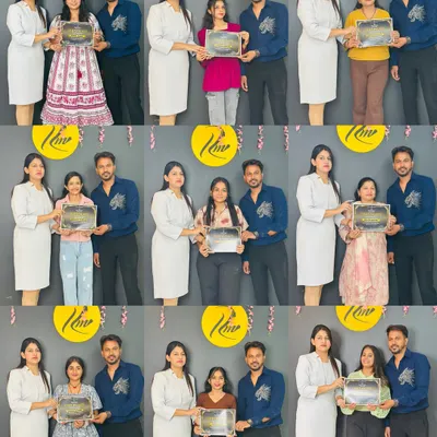 A collage of happy students from my masterclass in Sumerpur, Rajasthan, after receiving their completion certificates.