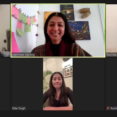 A screenshot from a parent session where we explored how to better support our children's creative journeys. The key takeaway is that it starts with us, by being vulnerable and open to learning alongside our kids.