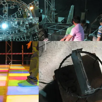 A practical look at large-scale lighting for the film 'Delhi Belly'. We demonstrate how to rig an 18kw HMI on a tower to create artificial sunlight and how to light a massive outdoor location like the Mahipalpur flyover.