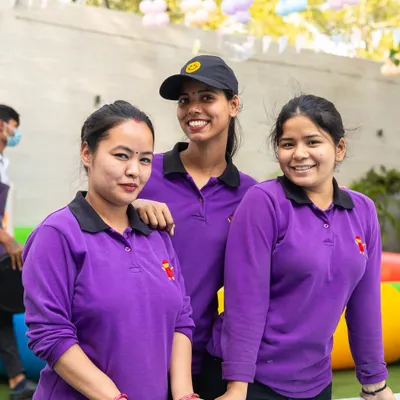 These are the wonderful girlies of Playhouse. My team of caretakers is always full of joy and dedicated to making sure every child has a safe and happy experience with us.