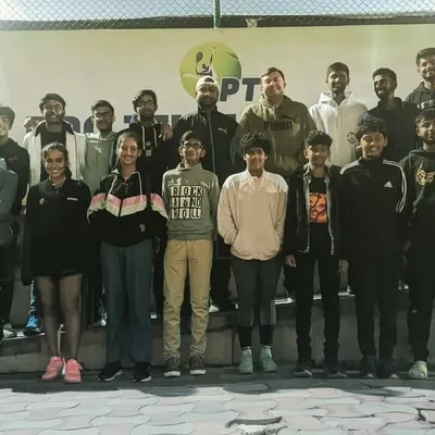 Our academy group visiting the Pro Tennis League (PTL). It is a great experience for my players to watch some of the best athletes in India compete in a professional league format.