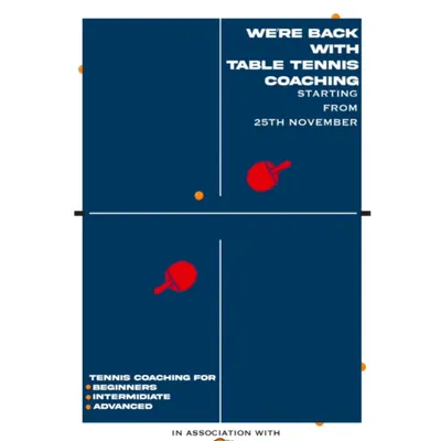 Table Tennis coaching is back. Starting soon, you can elevate your game on our 8 Stag Americas tables with a certified coaching curriculum for all levels.