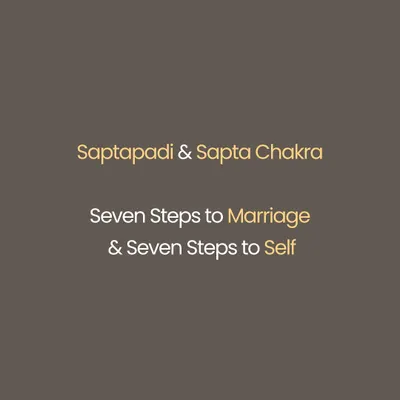 In Sanatana Dharma, both marriage (Vivaha) and yoga are sacred journeys of seven steps toward oneness. This series explores the Saptapadi, the seven vows of marriage, and maps them to the seven chakras, from the grounding vow of the root chakra to the shared vision of the crown.