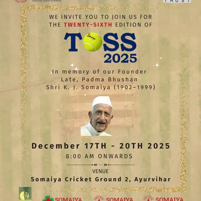The official invitation for the 26th edition of TOSS Cricket, a long-standing tournament I manage. This shows our ability to build and sustain legacy events.