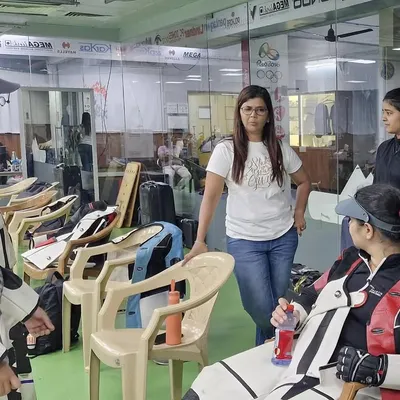 Our founder, Olympian Suma Shirur, sharing her expertise with the next generation of shooters at our Panvel range. Her experience as a finalist in the 2004 Olympics provides invaluable insight for our athletes.