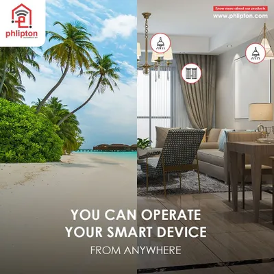 You can be relaxing on a beach and still manage your home. My system allows you to operate your smart devices remotely, so you can close the curtains or turn on lights to make it look like someone is home.