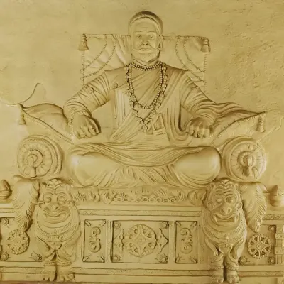 This 8x4 feet FRP mural of Chhatrapati Shivaji Maharaj is our premier example of sculptural wall art. The raised relief creates a powerful, statue-like presence, showcasing a specialized skill we offer for clients seeking high-impact pieces.