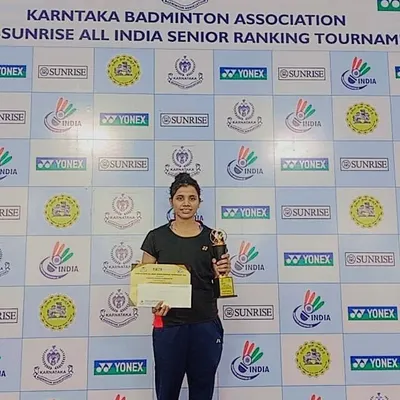 Competing and winning at the national level. My trainee Bharti Pal secured a Bronze medal in Women's Doubles at the Yonex Sunrise All India Senior Ranking Tournament in Bangalore.