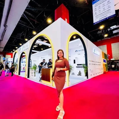 Our founder standing proud at our exhibition booth for D-arc BUILD, India's leading showcase for architecture and building materials. We were thrilled to be a premium exhibitor at this event.