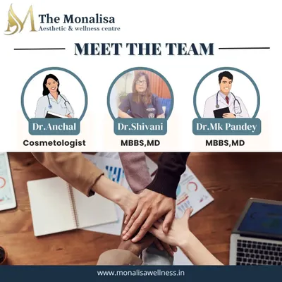 Meet the medical professionals behind The Monalisa Clinic. Our team includes experienced cosmetologists and doctors with MBBS and MD qualifications, all working together to provide you with the best care.