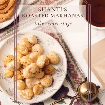 My Roasted Makhanas take center stage for a reason. These puffed water lily seeds are light, crunchy, and seasoned just right, making them a healthy and versatile snack for any time of day.