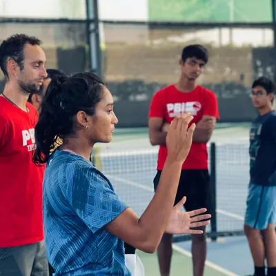 Sahaja Yamalapalli, current India No. 2, shares insights on meditation and visualization with our young players. We believe mental conditioning is just as important as physical training.