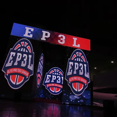 The impressive LED entrance arch for the Elite Pro 3x3 League (EP3L). This setup creates a professional and exciting entry point for players and sets the tone for a high stakes basketball event.