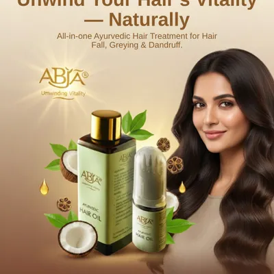 Unwind your hair's vitality naturally. My all-in-one Ayurvedic hair treatment is formulated for hair fall, greying, and dandruff.