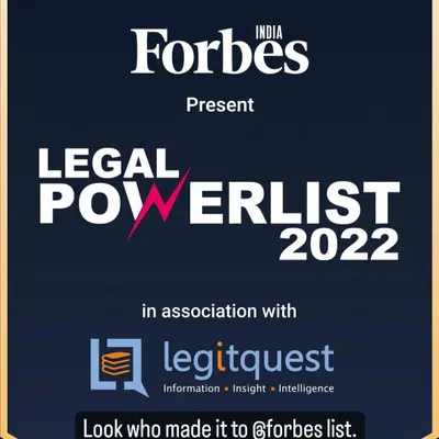 This is the official announcement from Forbes India for the Legal Powerlist 2022. We are proud that our expertise in providing effective legal solutions, including for victims of cybercrime, has been recognized on such a prestigious platform.