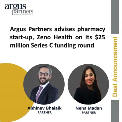 We advised health-tech startup Zeno Health on its $25 million Series C funding round led by STIC Investments. This transaction demonstrates our ability to guide growth-stage companies in securing capital for market expansion and technological enhancement.