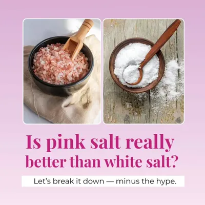 Is pink salt really better than white salt? This carousel breaks down the facts without the hype, helping you understand the real differences and what truly matters for your health.
