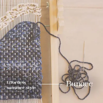 This isn’t your average fast fashion. This close-up of the weaving process for my Bunaee collection highlights the quality and expert tailoring that makes it sustainable and impactful.