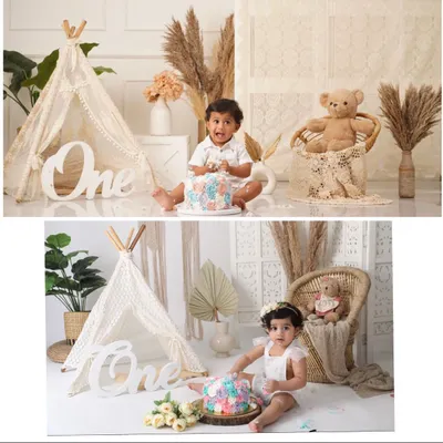 Smash cakes for an adorable sister and brother duo, four years apart! It's an honor to be a part of a family's celebrations year after year.