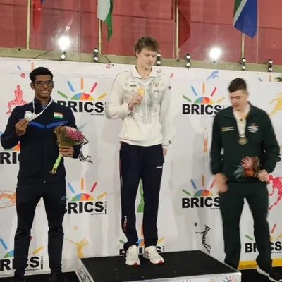 A proud moment seeing my student Nithik on the podium after winning the silver medal in swimming at the BRICS Games. Proper nutrition is a critical component of athletic success at the international level.