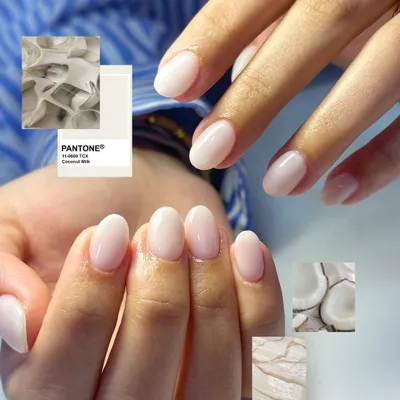 The perfect "your nails but better" look. This is the new Coconut Milk shade, a beautiful, semi-sheer milky white that is clean, chic, and effortlessly elegant.
