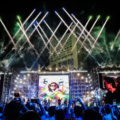 The grand finale of The Wonderment Tour. Our production integrates massive LED screens, intricate lighting rigs, and spectacular pyrotechnics, creating a breathtaking visual spectacle that defines our stadium concert experiences.