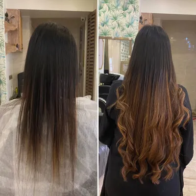 This is the quintessential glam makeover. We added significant length and volume with extensions, then styled them into these gorgeous, cascading waves for a truly show-stopping result.