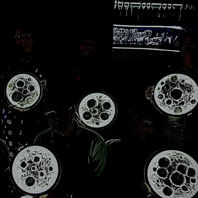 The magic of a finished moon lamp. This photo, taken in the dark, shows how beautifully these creations glow.