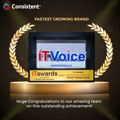 We are proud to display the 'Fastest Growing Brand' award from IT Voice. This recognition is a testament to our team's hard work and our focus on delivering innovative and high-quality products made for the Indian market.